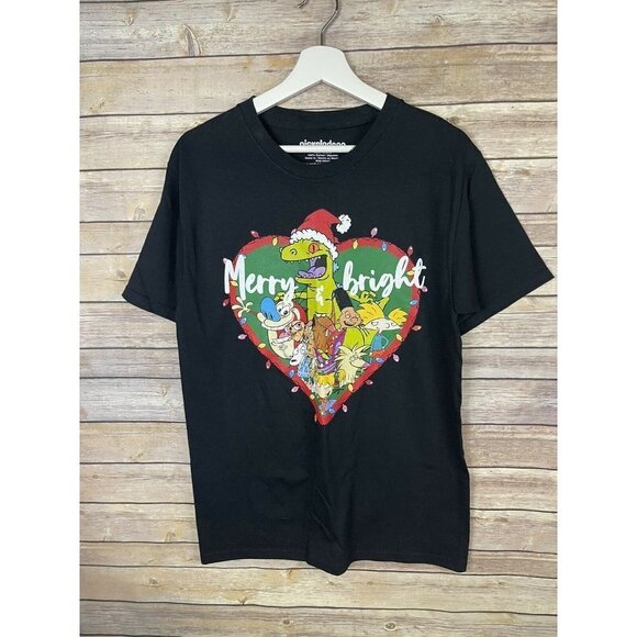 Nickelodeon Medium NWOT Christmas Tee Ren Stimpy - Picture 1 of 7